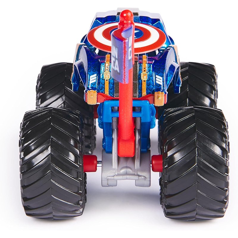 Monster Jam Vehículo Marvel Capitán América 1:64 - Imagen 