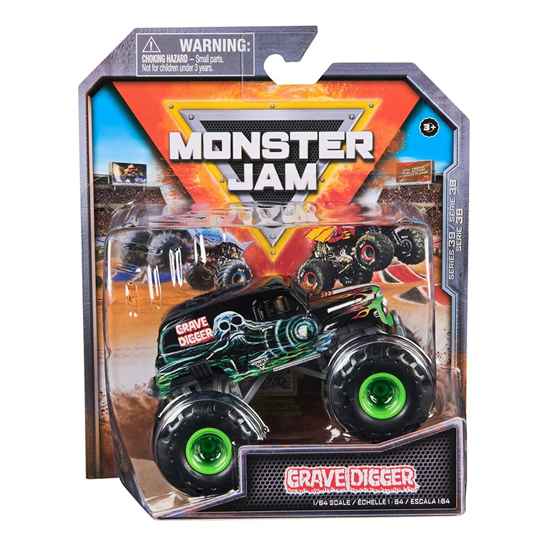 Monster Jam Vehículo Grave Digger Negro 1:64