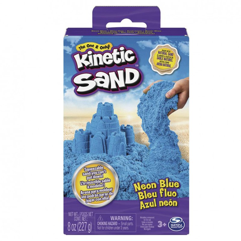 Kinetic Sand Cajita Azul Neón