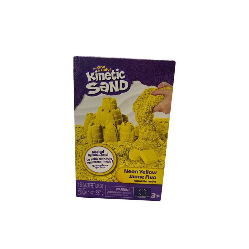 Kinetic Sand Cajita Amarillo Neón