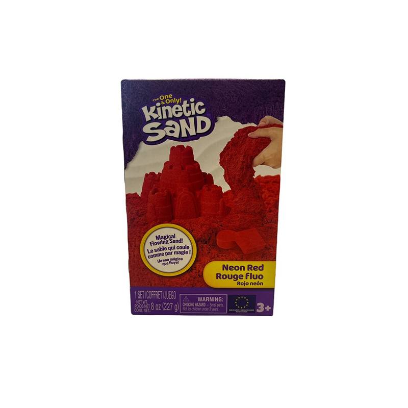 Kinetic Sand Cajita Rojo Neón