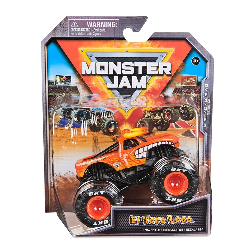 Monster Jam Vehículo Toro Loco Naranja 1:64