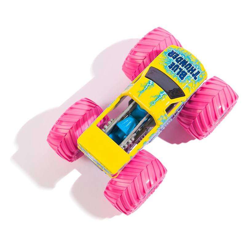 Monster Jam Vehículo Blue Thunder Ruedas Rosas 1:64 - Imagen 3