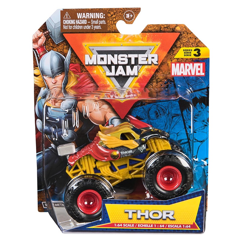 Monster Jam Vehículo Marvel Thor 1:64