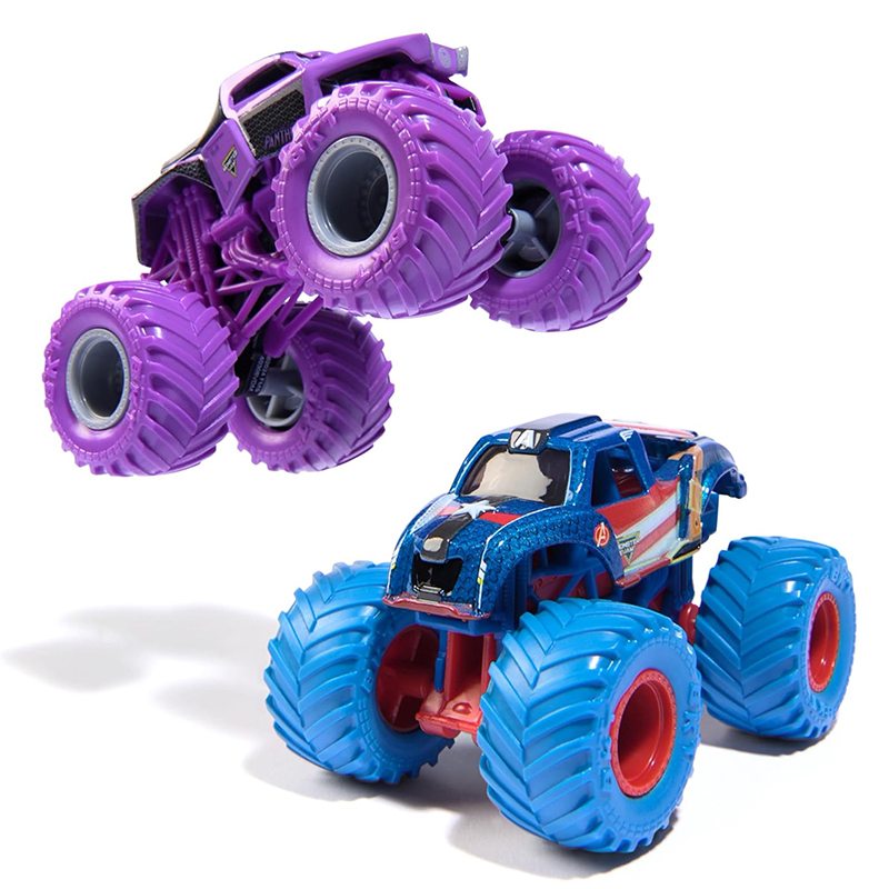Monster Jam Vehículo Capitán América vs Black Panther - Imagen 1