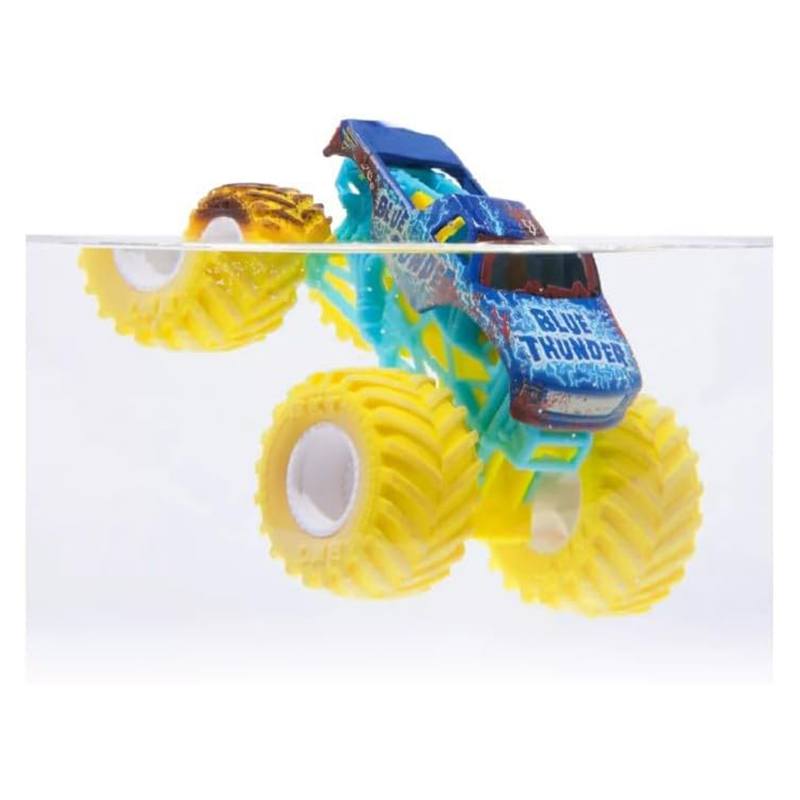 Monster Jam Vehículo Mud Blasters Color Change Blue Thunder - Imagen 2