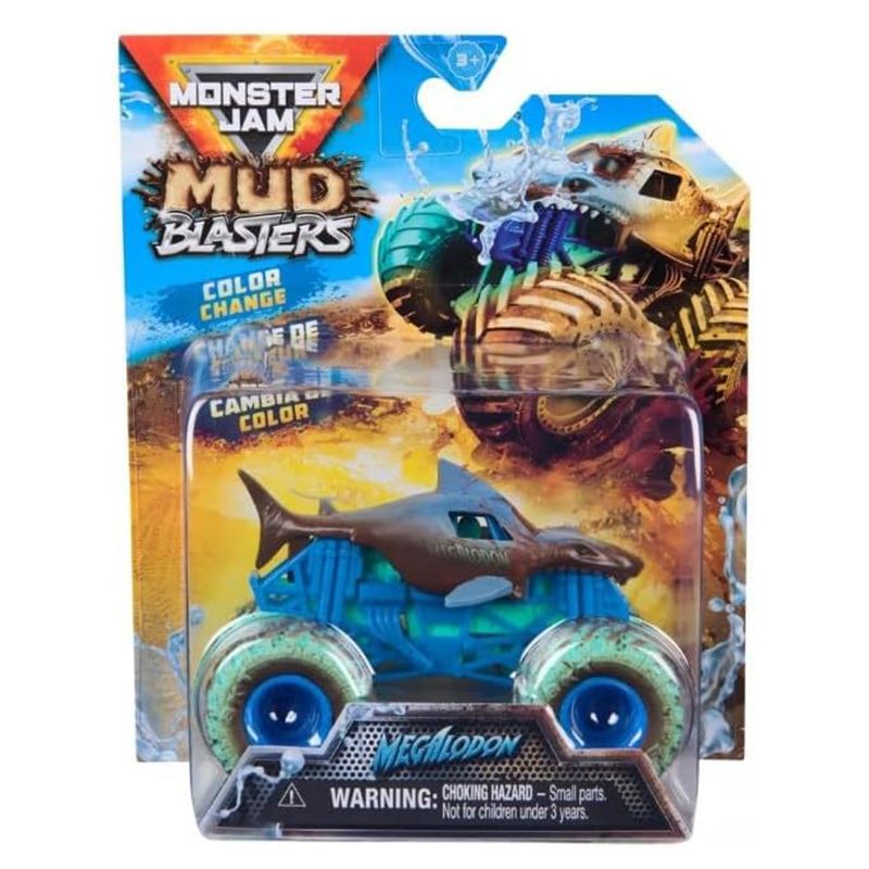 Monster Jam Vehículo Mud Blasters Color Change Megalodon