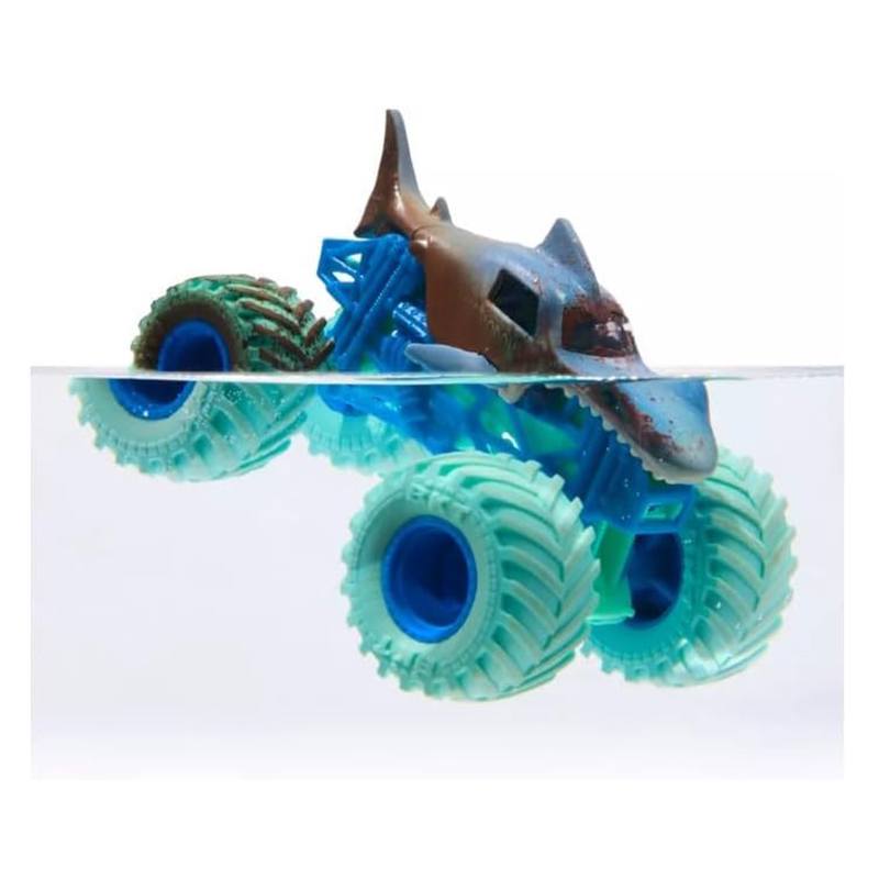 Monster Jam Vehículo Mud Blasters Color Change Megalodon - Imagen 2