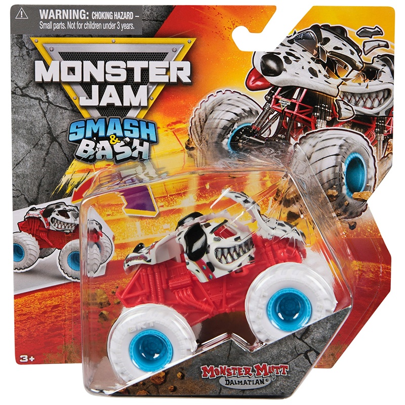 Monster Jam Smash and Bash Monster Mutt Dalmatian 1:64