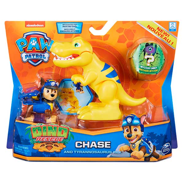 Patrulha Pata Figura Chase e T-Rex Dino Rescue - Imagem 1