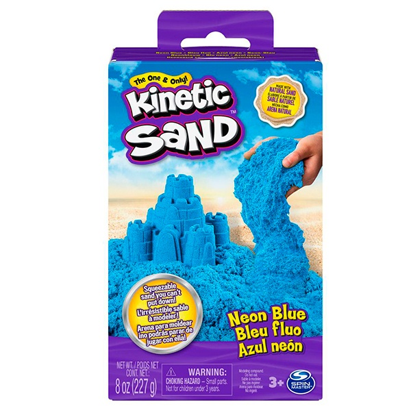 Kinetic Sand Cajita Azul Neón - Imagen 1