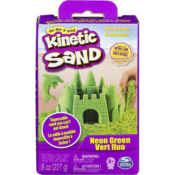 Kinetic Sand Cajita Verde Neón - Imagen 1