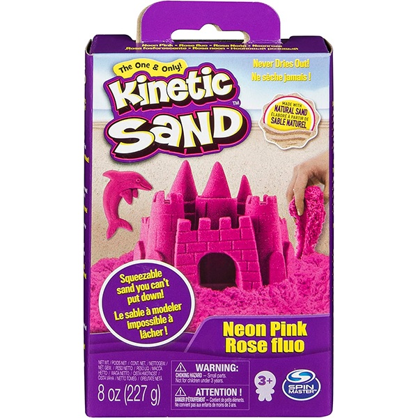 Kinetic Sand Cajita Rosa Neón - Imagen 1