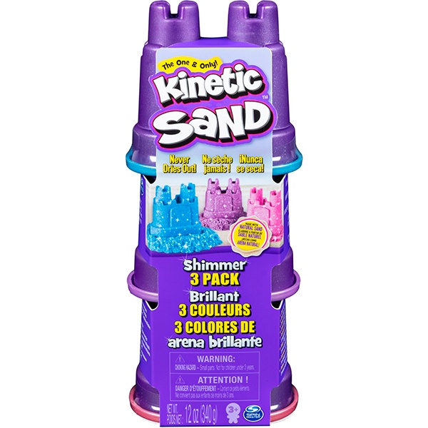 Kinetic Sand Três Cores brilhantes - Imagem 1