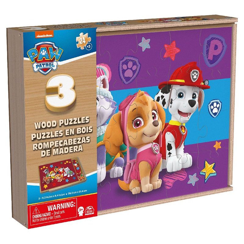 Puzzle Paw Patrol de Madera 3x24p - Imagen 3