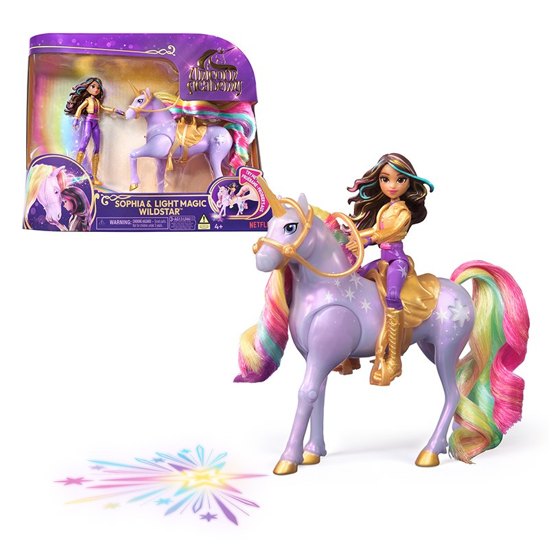 Unicorn Academy Figura Sophia e Wildstar com Luz