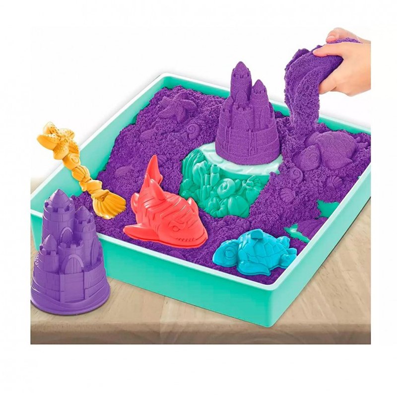 Kinetic Sand Set Arena Morada con Arenero - Imagen 1