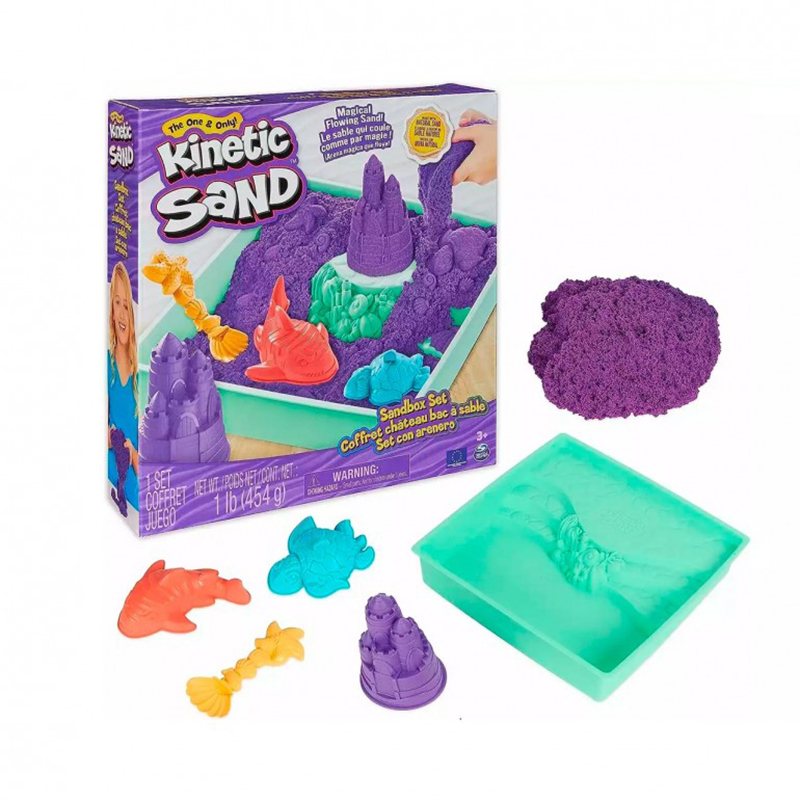 Kinetic Sand Set Arena Morada con Arenero - Imagen 2