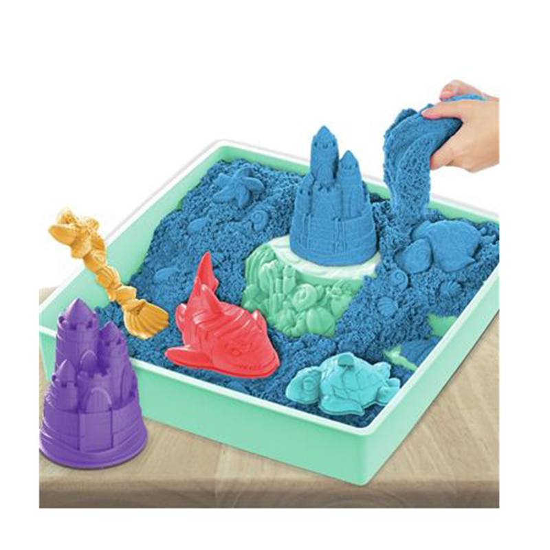 Kinetic Sand Set Arena Azul con Arenero - Imagen 1