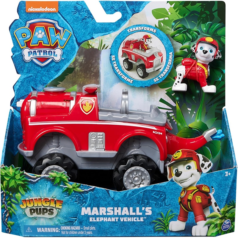 Paw Patrol Vehículo y Figura Marshall Jungle Pups