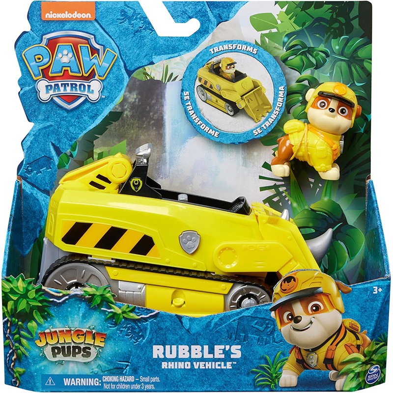 Paw Patrol Vehículo y Figura Rubble Jungle Pups