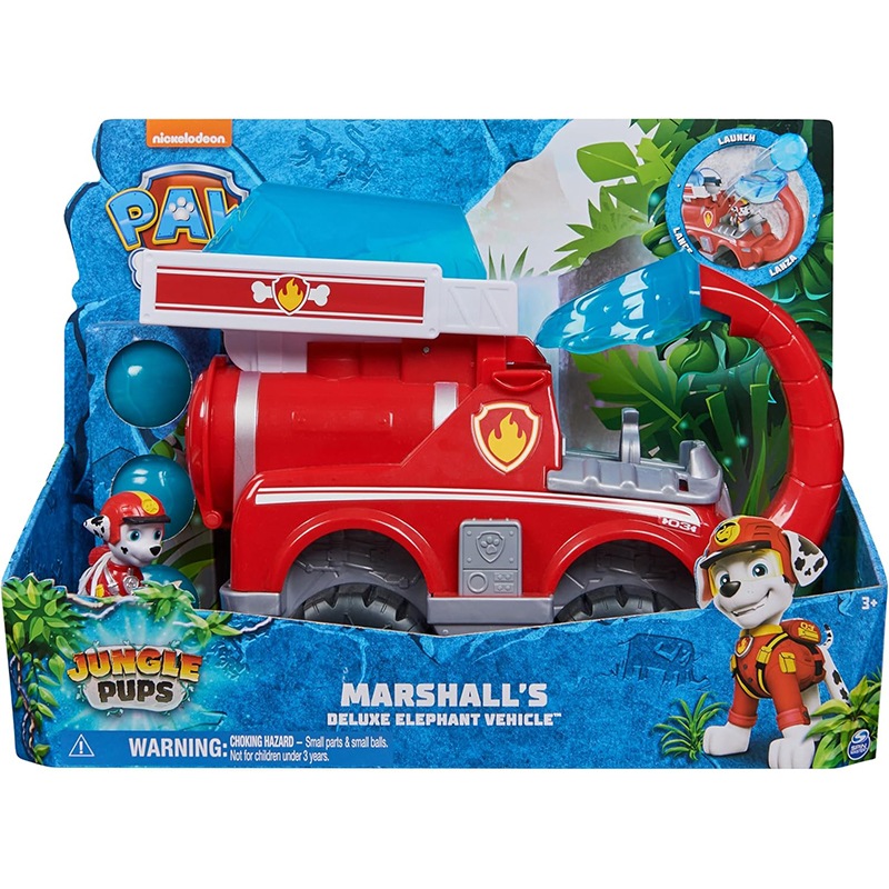 Paw Patrol Vehículo Elefante Deluxe con figura Marshall
