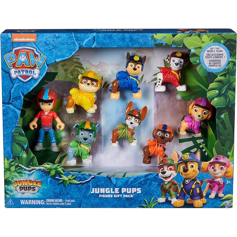 Paw Patrol Pack 8 Figuras Jungle Pups - Imagen 1