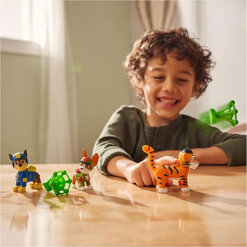 Paw Patrol Pack Figuras Chase Tracker y Tiger Jungle Pups - Imagen 3