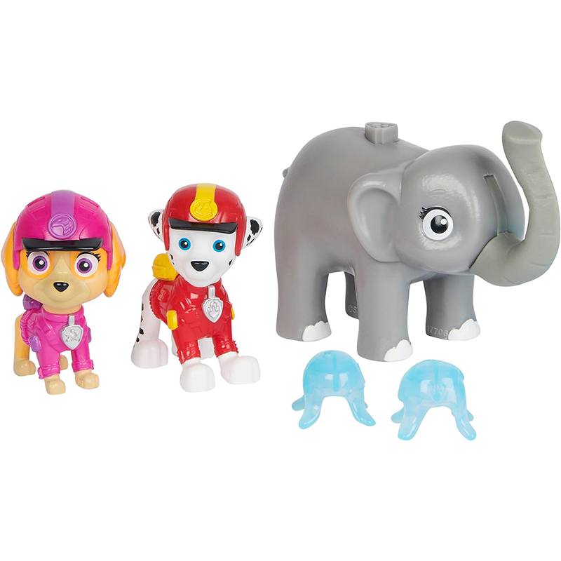 Paw Patrol Pack Figuras Marshall Skye y Elephant Jungle Pups - Imagen 1
