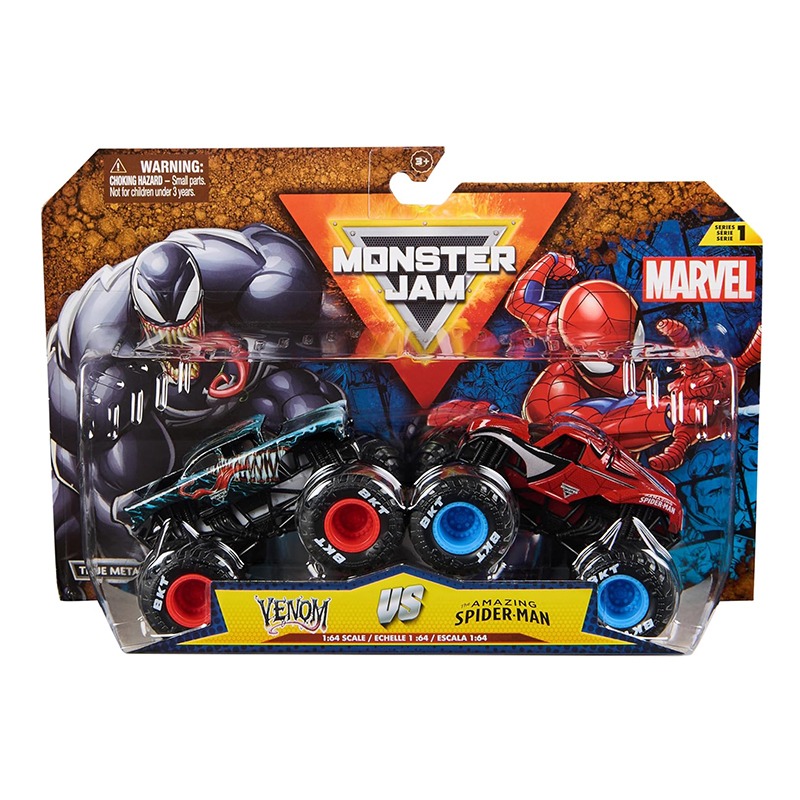 Monster Jam Pack Venom vs Spiderman 1:64
