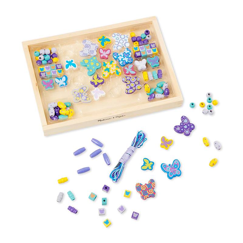 Melissa and Doug Contas de Madeira Butterfly Beads - Imagem 1