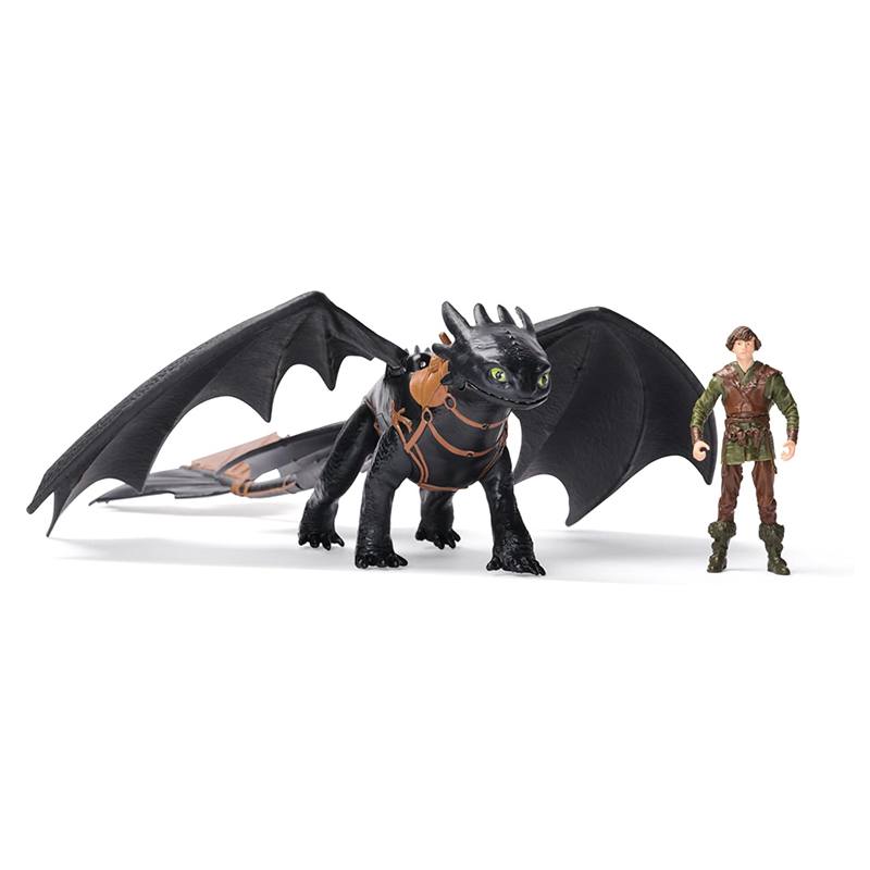 Como Treinar o Seu Dragão Figura Toothless e Hiccup - Imagem 1