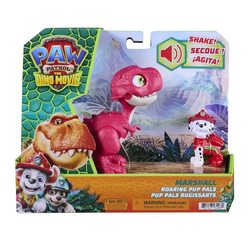 Patrulla Canina Dino Movie Figura Marshall con Dinosaurio
