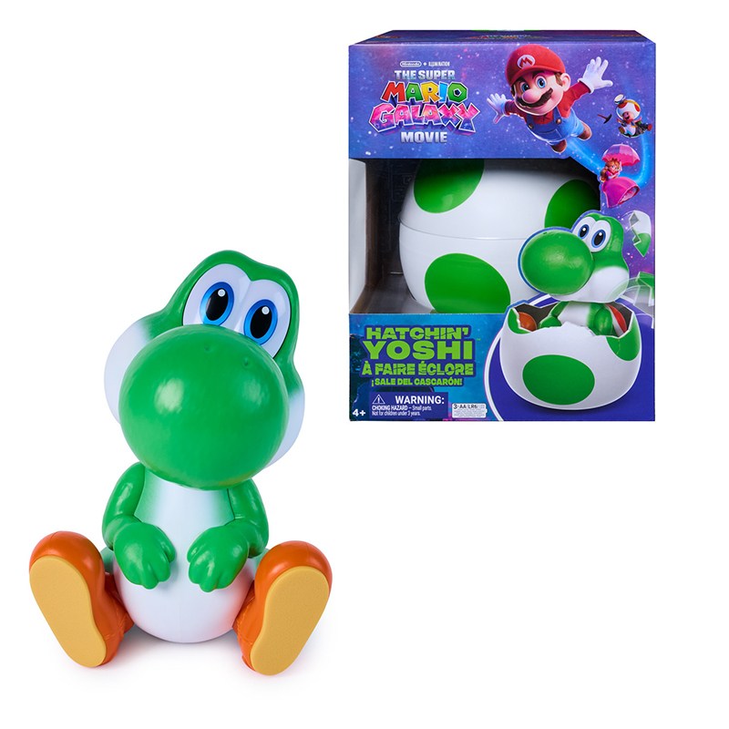 Super Mario Galaxy Movie Hatchin Yoshi Mascota Interactiva