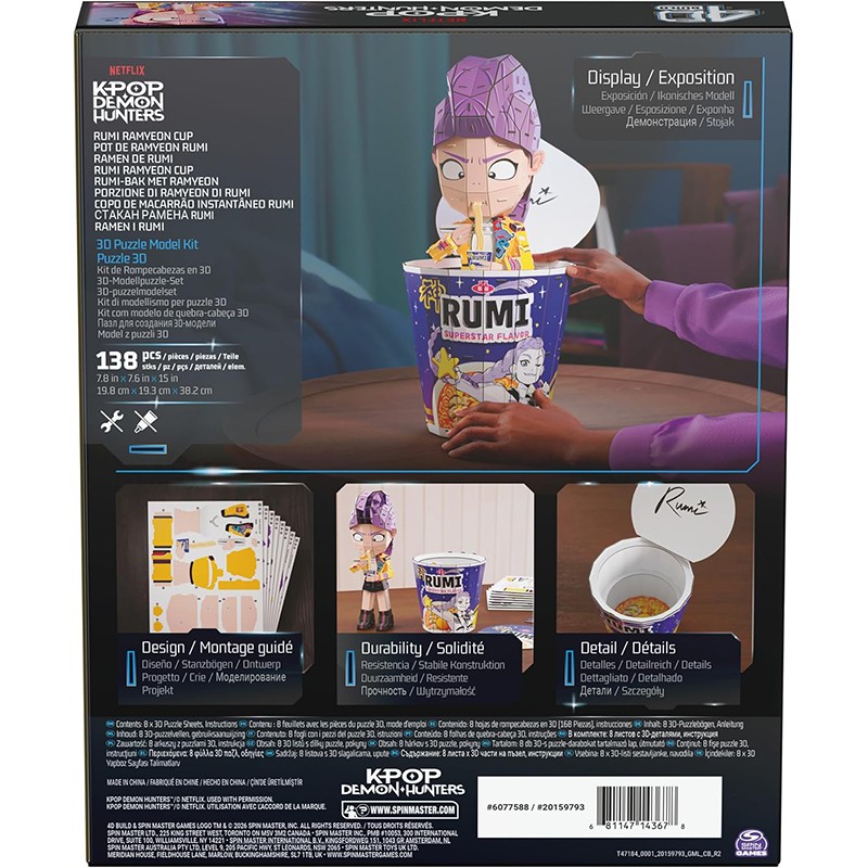 K-POP Demon Hunters - Puzzle 4D Build Ramen de Rumi 38cm - Imagen 5