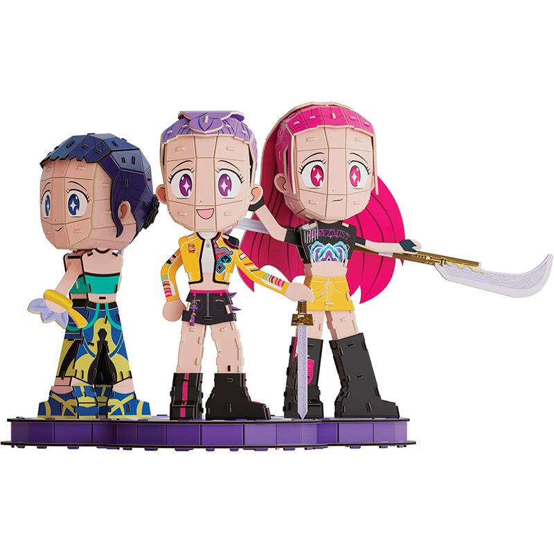 K-POP Demon Hunters - Puzzle 4D Build Chibis Huntrix - Imagen 1