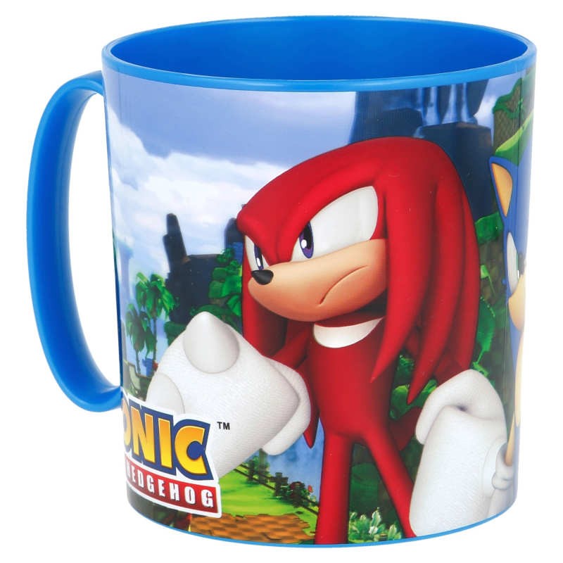 Sonic Caneca infantil de plástico para micro-ondas 390ml - Imagem 1