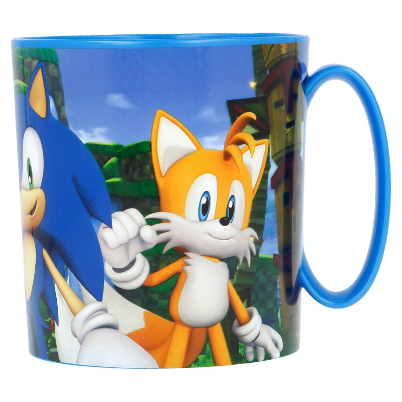 Sonic Caneca infantil de plástico para micro-ondas 390ml - Imagem 3