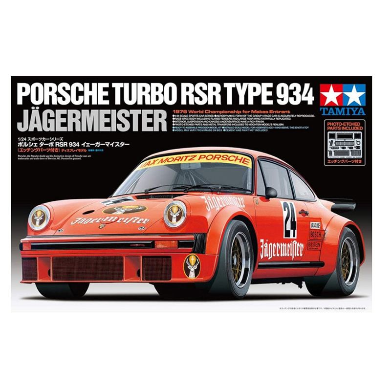 Maquete Tamiya Carro Porsche Turbo RSR 934 Jägermeister 1:24