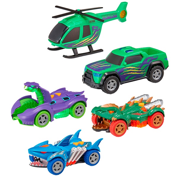 Pack 5 Vehículos Monster Hunt Teamsterz - Imagen 1