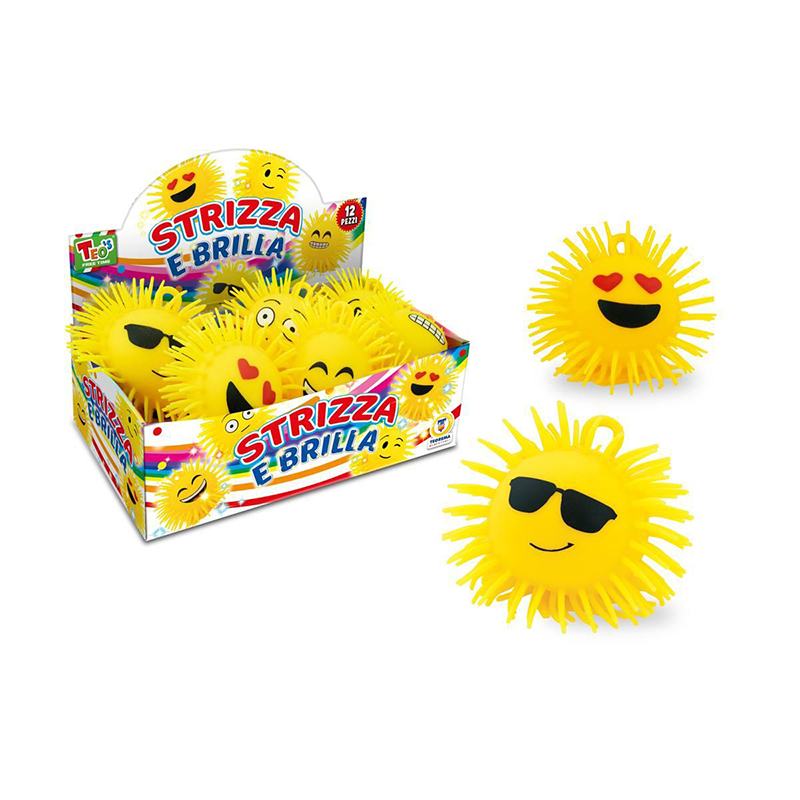 Pelota Sol Emoticonos Apreta y Brilla