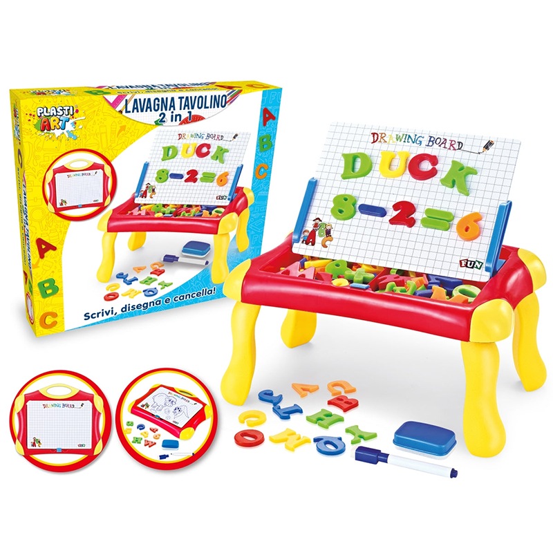 Mesa Pizarra 2en1 con Accesorios