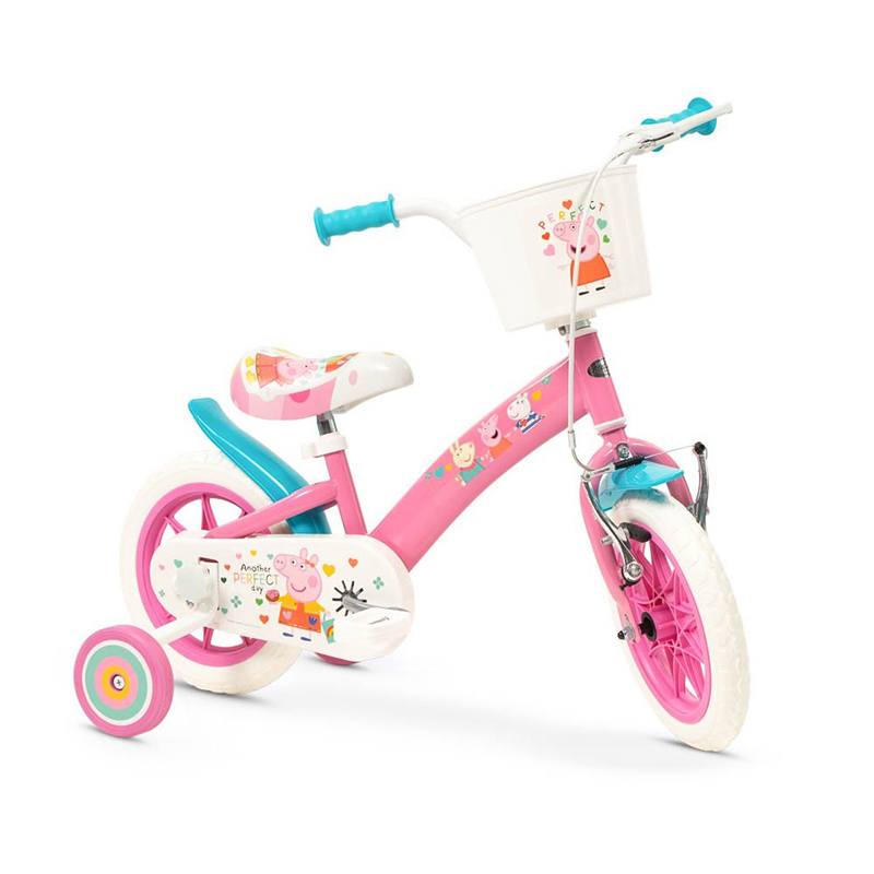 Bicicleta infantil de 12 polegadas Peppa Pig Rosa #1