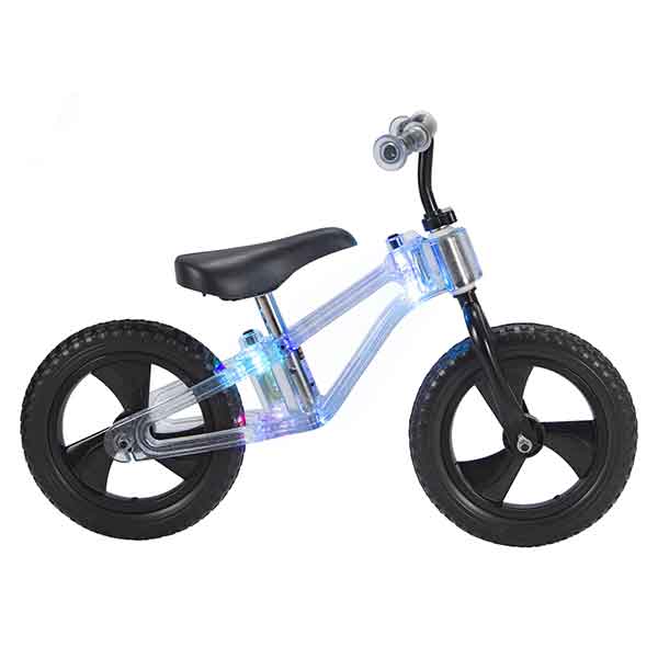 Bicicleta Infantil Balance Bike 12 Pulgadas Negra-Luces - Imagen 1
