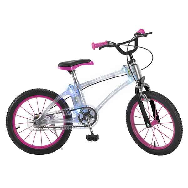 Bicicleta Infantil 16 Polegadas Phantom Rosa com luzes - Imagem 1
