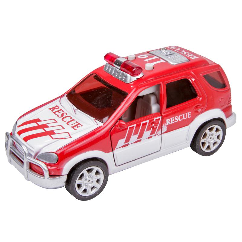 Carro de Resgate de Metal Luzes e Sons 13cm - Imagem 2