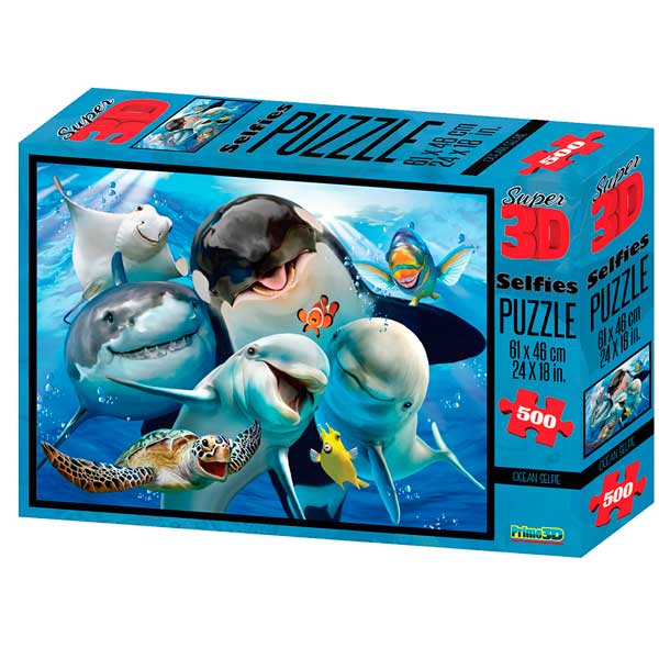 Prime 3D Puzzle 500p Selfie Oceano - Imagem 1