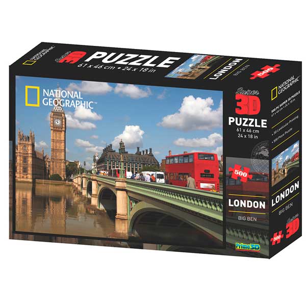 National Geographic Prime 3D Puzzle 500p Londres - Imagen 1