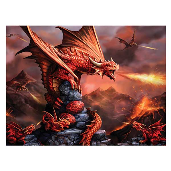 Prime 3D Puzzle 500p Dragón de Fuego Anne Stokes - Imatge 1