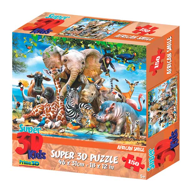 Prime 3D Puzzle 150p Animais Africanos - Imagem 1